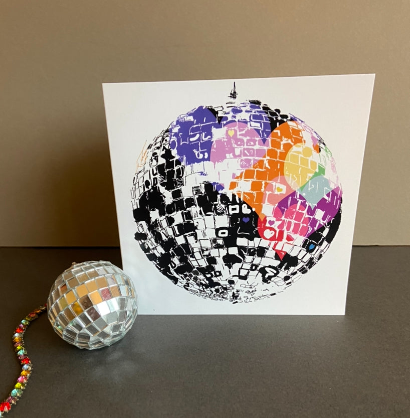 5 Disco Ball Cards