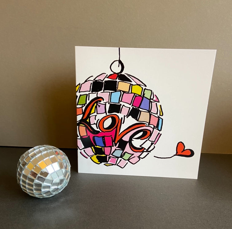 5 Disco Ball Cards