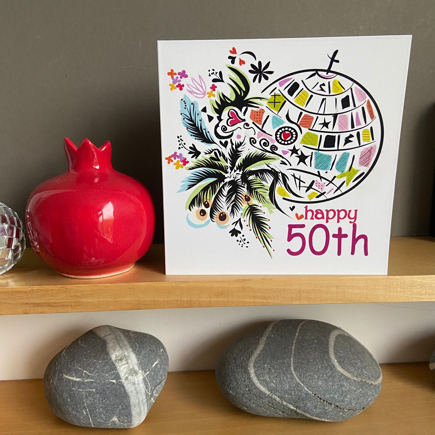 50 Disco Tropical Birthday Card