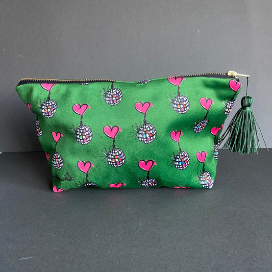 I heart Disco Green Make-Up Bag