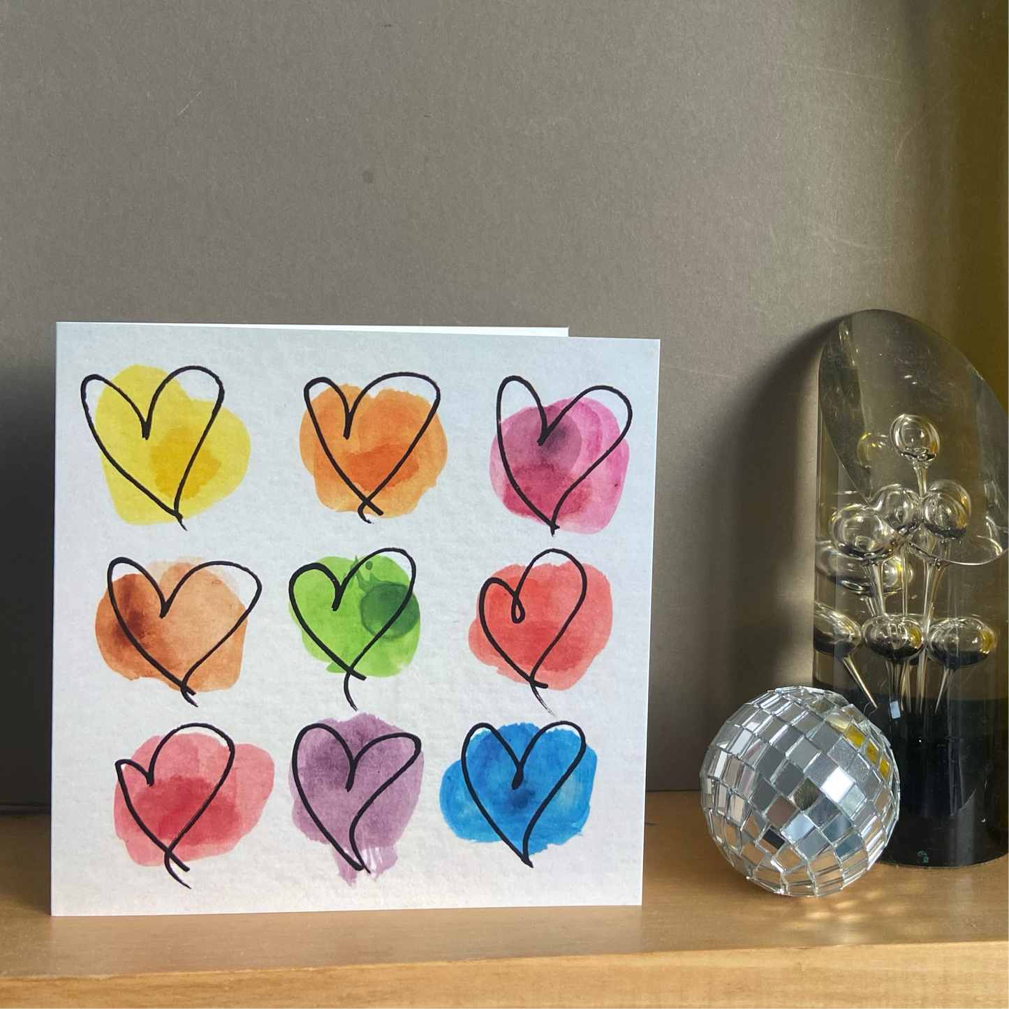 Tutti Frutti Hearts Art Card