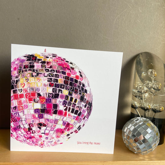 You bring the Music Disco ball Card