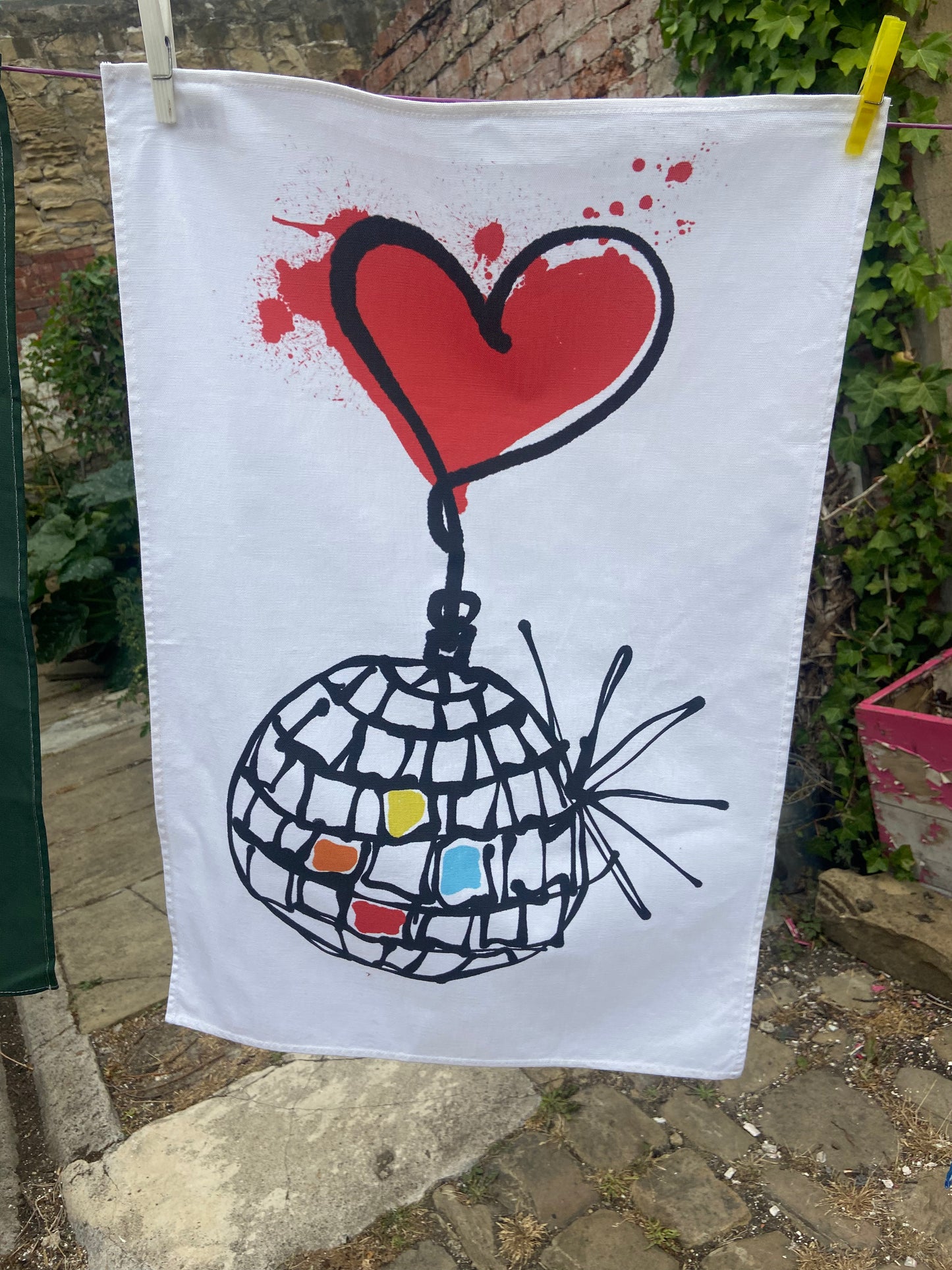 I Heart Disco Teatowel