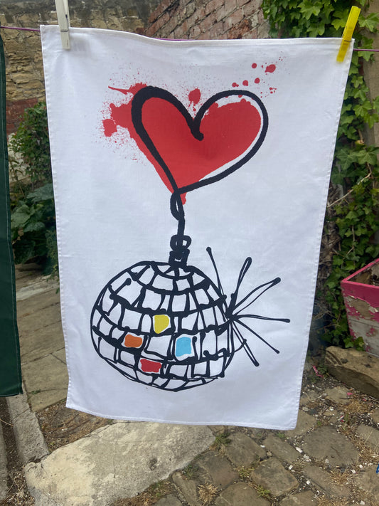 I Heart Disco Teatowel