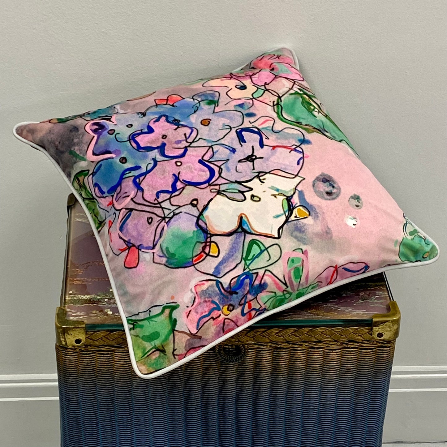Susan's Hydrangea Art Cushion