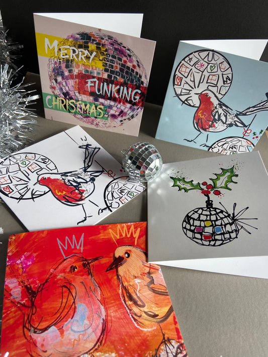 5  Mixed Design Christmas Cards